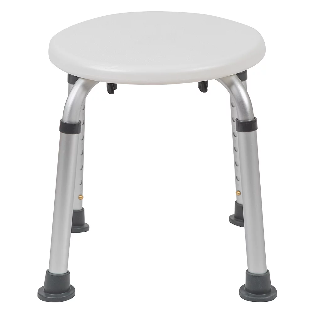 Emma+Oliver Emma And Oliver Tool-Free 300 Lb. Capacity, Adjustable White Bath & Shower Stool - Image 4