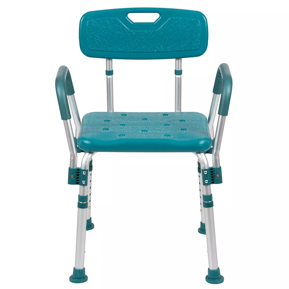 Emma+Oliver Emma And Oliver 300 Lb. Capacity Quick Release Back & Arm Navy Shower Chair - Image 4