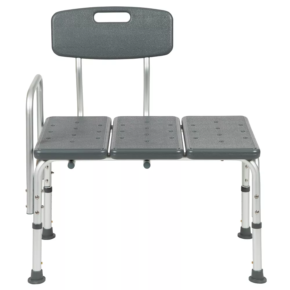 Emma+Oliver Emma And Oliver 300 Lb. Capacity Adjustable White Bath & Shower Medical Transfer Bench - Image 4