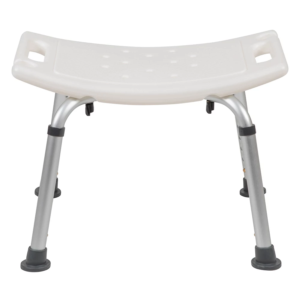 Emma+Oliver Emma And Oliver Tool-Free 300 Lb. Capacity, Adjustable Gray Bath & Shower Chair W/ Non-slip Feet - Image 4