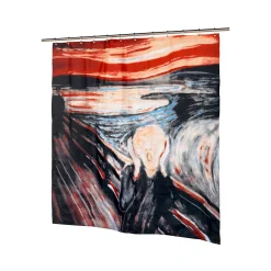 Carnation Home Fashions The Scream Fabric Shower Curtain