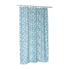 Carnation Home Fashions Circles Blue Stall Size 100% Polyester Fabric Shower Curtain - 54" Wide X 78" Long