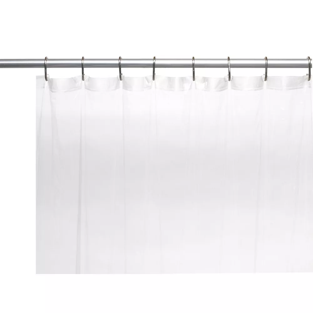 Carnation Home Fashions Stall Size 5 Gauge Vinyl Shower Curtain Liner - Super Clear - 54" Wide X 78" Long