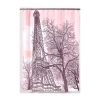 Carnation Home Fashions Tour Eiffel Fabric Shower Curtain