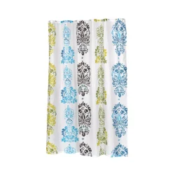 Carnation Home Fashions Extra Long Olivia Fabric Shower Curtain