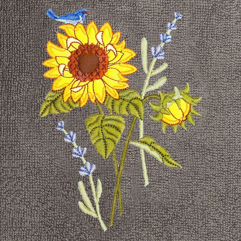 Linum Home Textiles Turkish Cotton Girasol 2-piece Embellished Hand Towel Set - Image 4