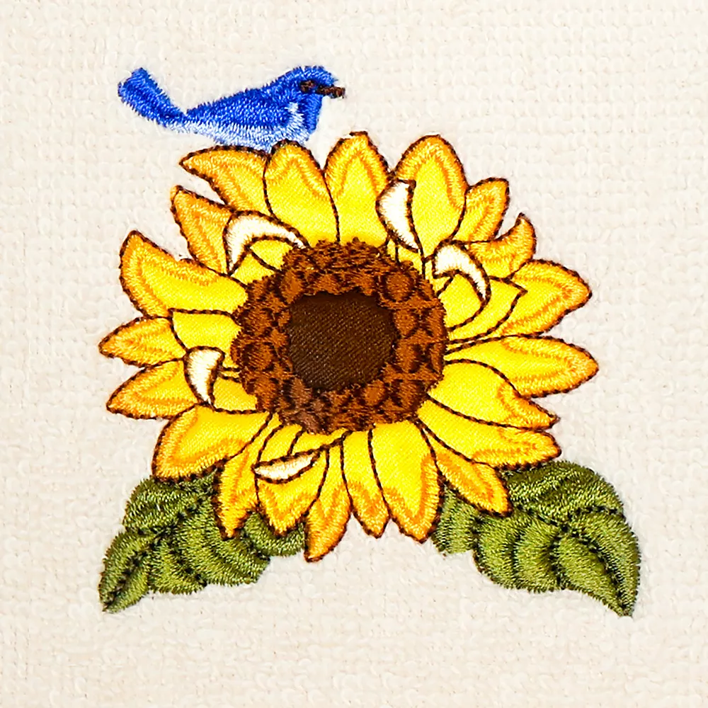 Linum Home Textiles Turkish Cotton Girasol 2-piece Embellished Fingertip Towel Set - Image 4