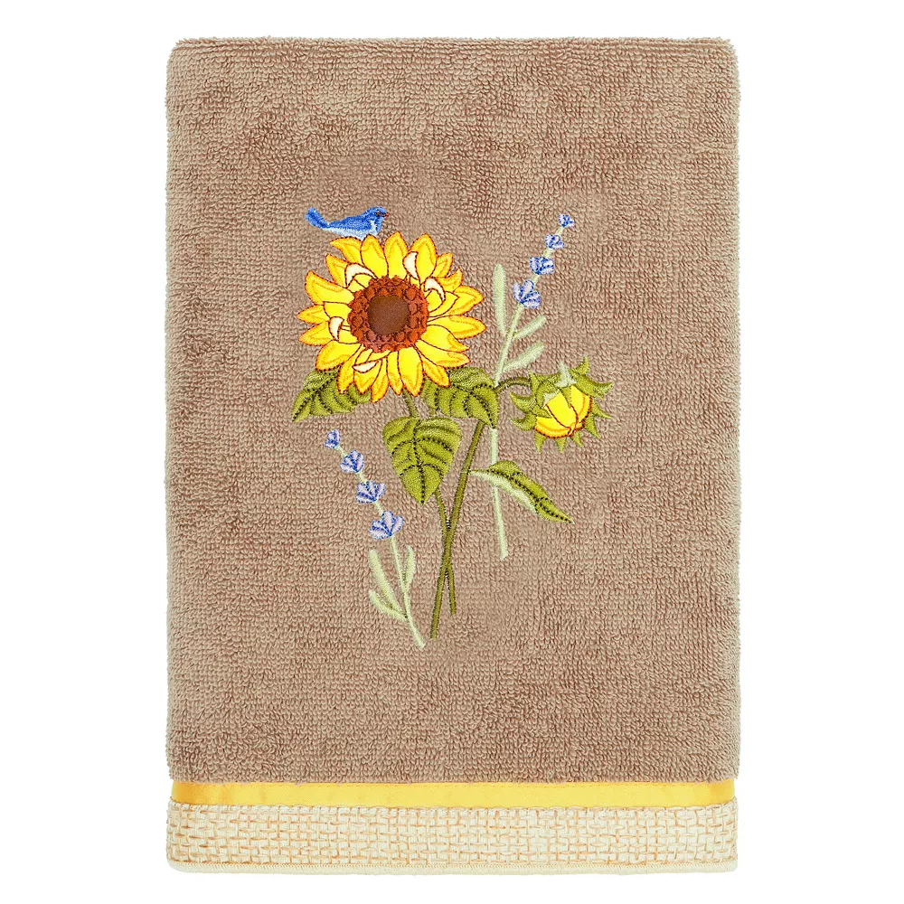 Linum Home Textiles Turkish Cotton Girasol 4-piece Embellished Towel Set - Image 5