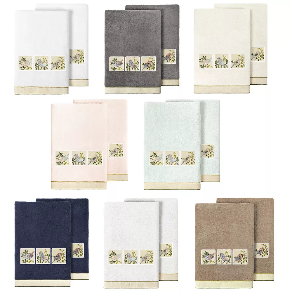 Linum Home Textiles Turkish Cotton Belinda 2-piece Embellished Bath Towel Set - Image 5