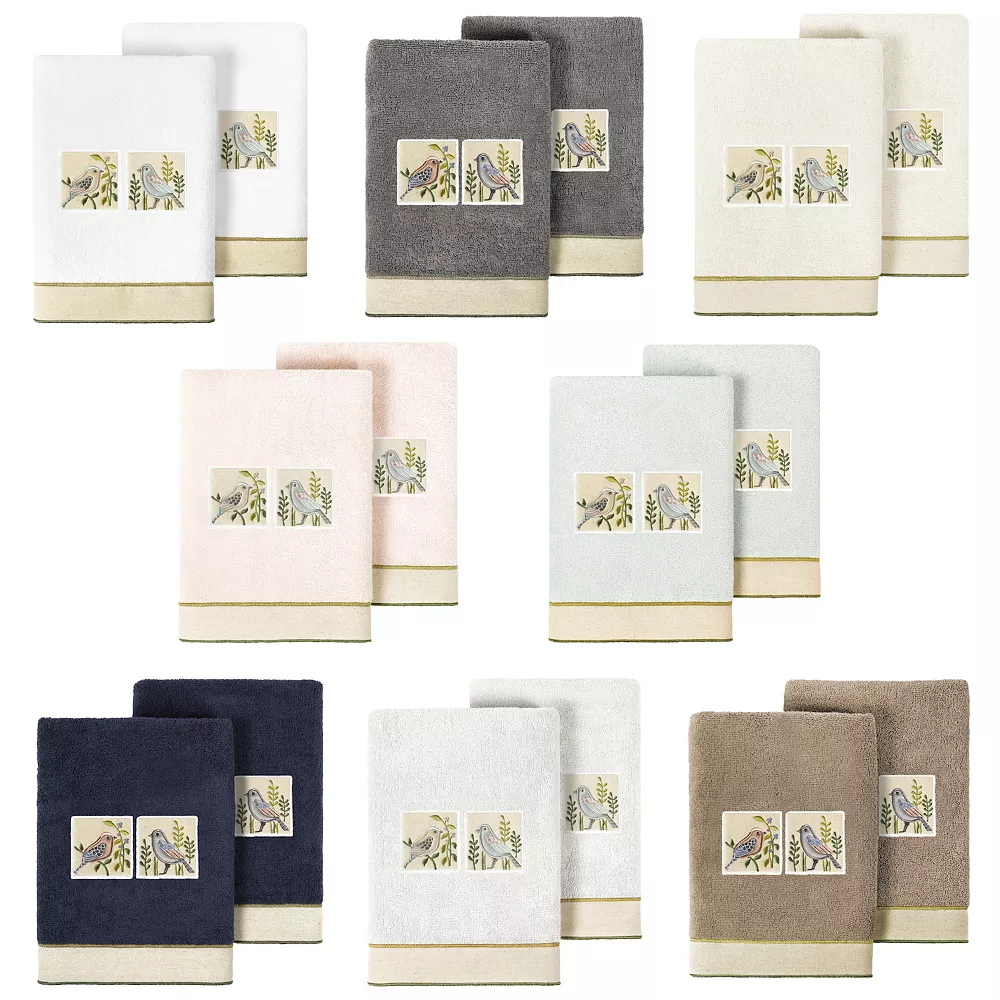 Linum Home Textiles Turkish Cotton Belinda 2-piece Embellished Hand Towel Set - Image 5