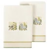 Linum Home Textiles Turkish Cotton Belinda 2-piece Embellished Hand Towel Set