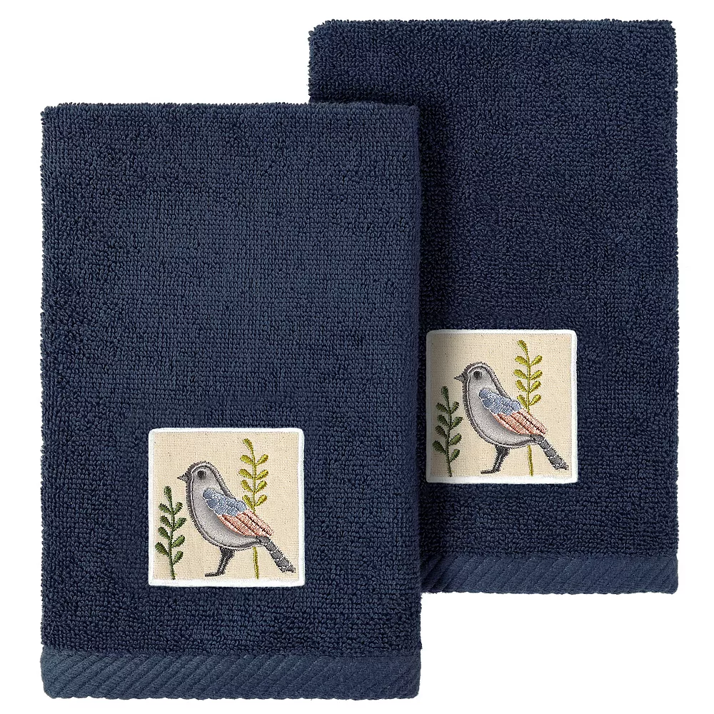 Linum Home Textiles Turkish Cotton Belinda 2-piece Embellished Fingertip Towel Set