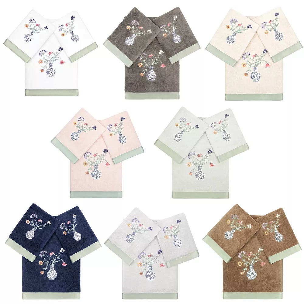 Linum Home Textiles Turkish Cotton Stella 3-piece Embellished Towel Set - Image 2