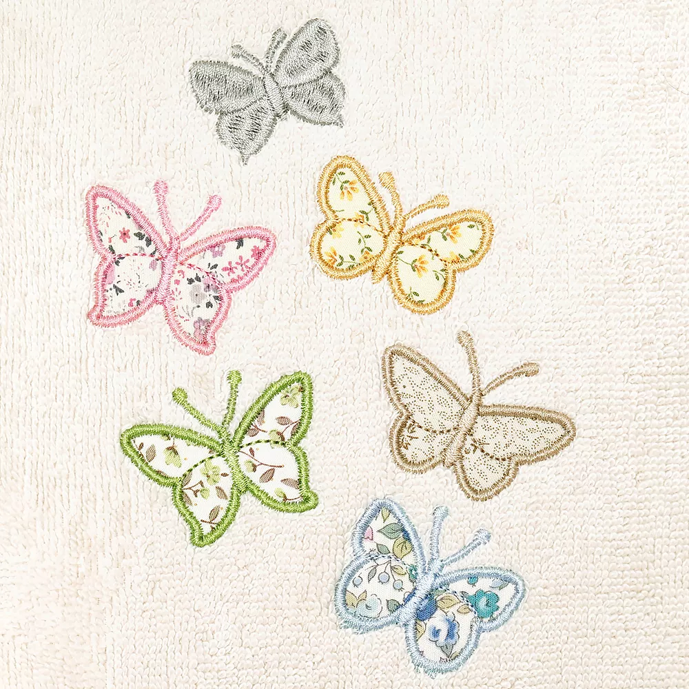 Linum Home Textiles Turkish Cotton Mariposa 2-piece Embellished Hand Towel Set - Image 4