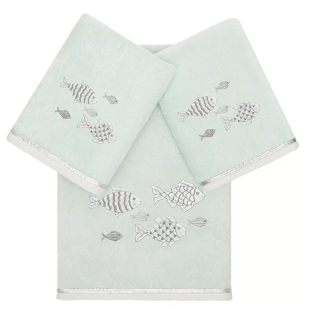 Linum Home Textiles Turkish Cotton Figi 3-piece Embellished Towel Set