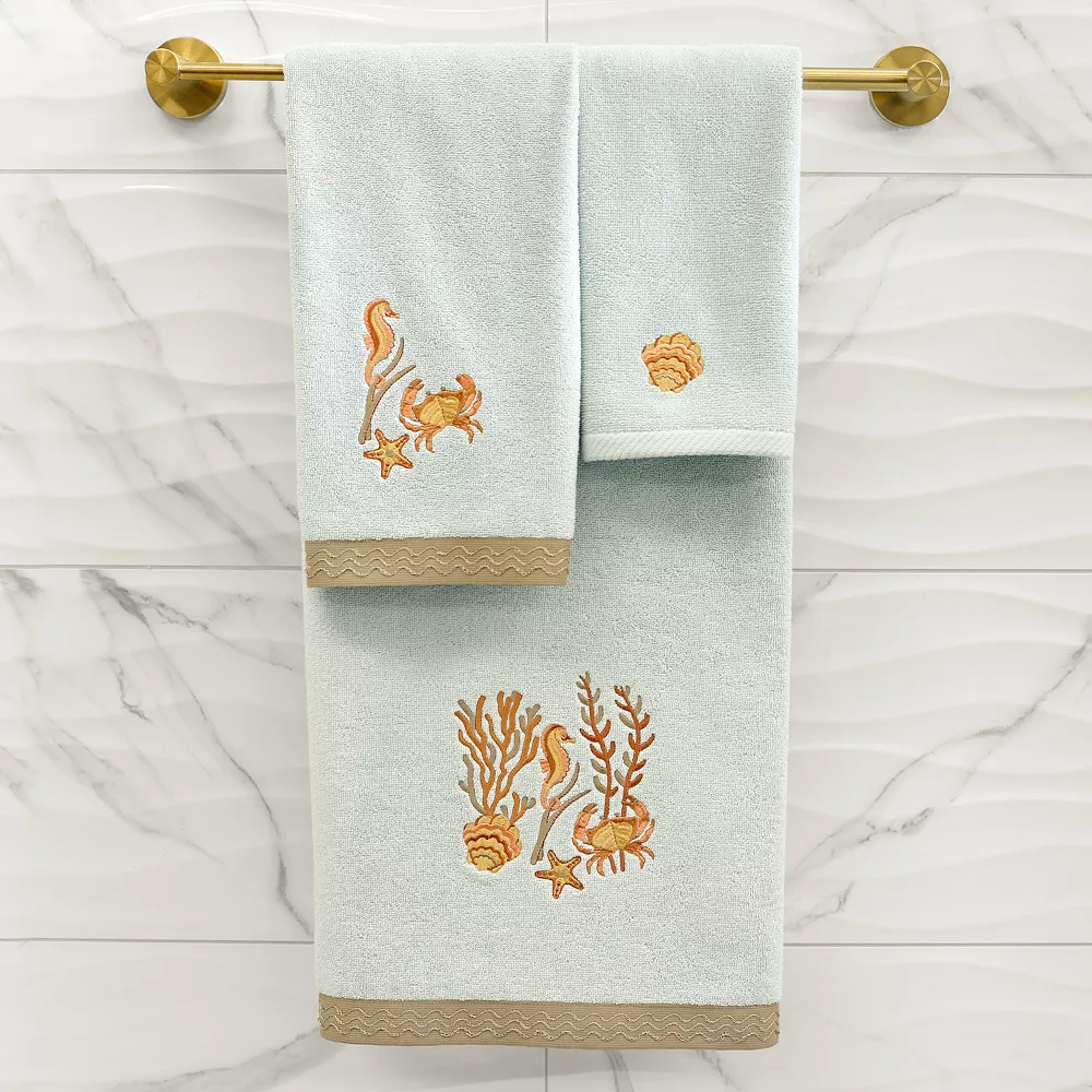 Linum Home Textiles Turkish Cotton Aaron 2-piece Embellished Fingertip Towel Set - Image 3