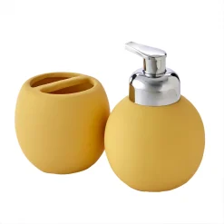 SKL Home Good Vibes Soap Pump & Toothbrush Holder 2-piece Set