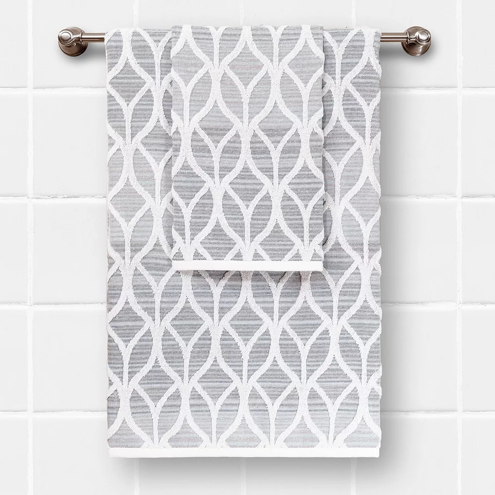 Linum Home Textiles Turkish Cotton Alev Jacquard Bath & Hand Towel Set - Image 2