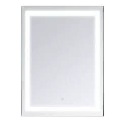 HOMCOM LED Bathroom Mirror Wall Mount Vanity Make Up Mirror With Dimmable Touch Switch Control And Defogger Waterproof 32" X 24"