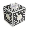 GAURI KOHLI Jodhpur Mother Of Pearl Tissue Box Cover - Black