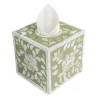 GAURI KOHLI Jodhpur Mother Of Pearl Tissue Box Cover - Olive