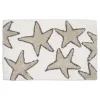 Juvale Non-Slip Bath Mat, Starfish Beach Design Bathroom Rug (Cream, 32 X 20 In)
