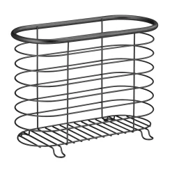 MDesign Steel Magazine Holder Storage Organizer Bin - Chrome