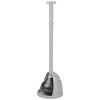 MDesign Plastic Freestanding Toilet Plunger And Storage Cover Set, Cloud White