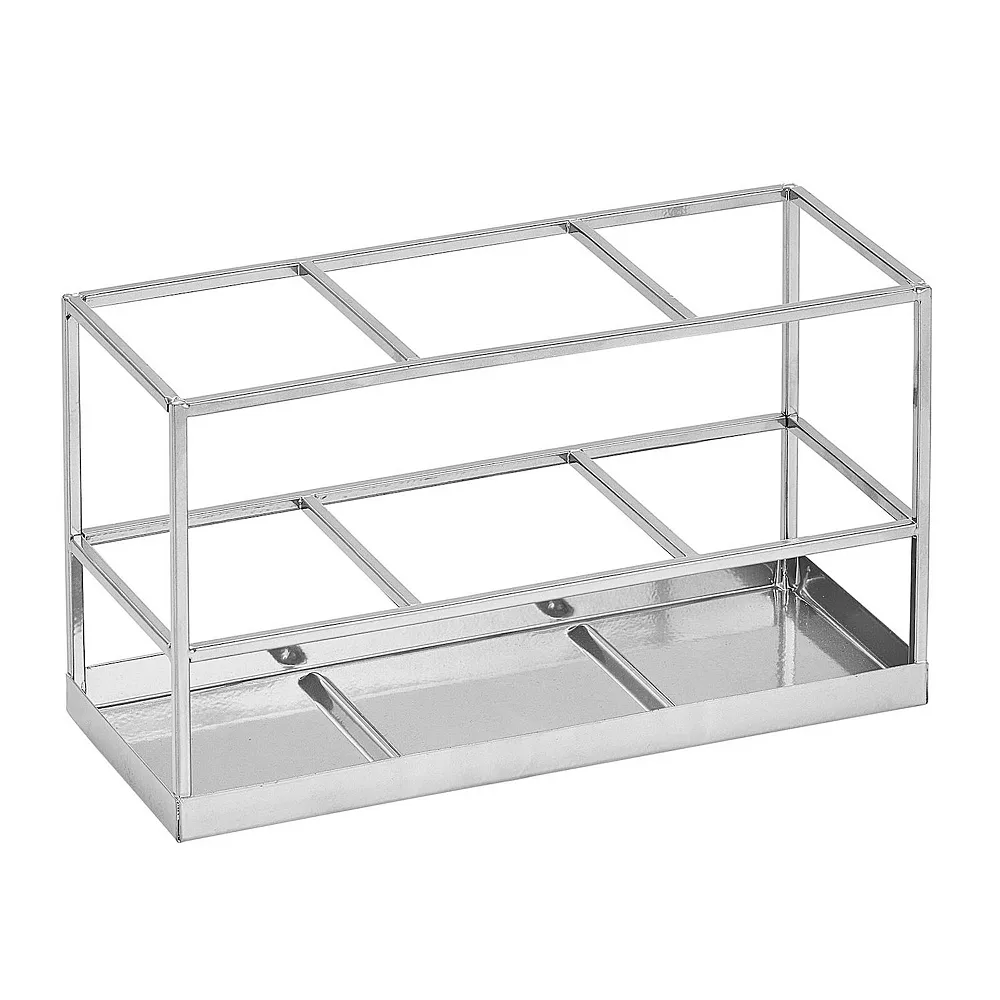 MDesign Steel Bathroom Countertop Hair Care Storage Organizer Basket, Bronze - Image 2