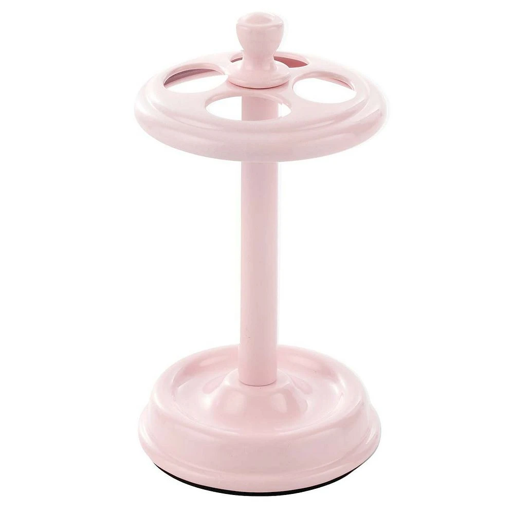 MDesign CompactToothbrush Stand For Bathroom - 4 Compartments - White