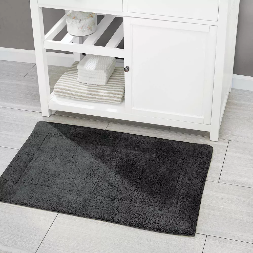 MDesign Soft Cotton Spa Mat Rug For Bathroom - 2 Pack 2 MDesign Soft Cotton Spa Mat Rug For Bathroom - 2 Pack - Image 2