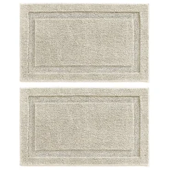MDesign Soft Microfiber Non-Slip Spa Mat Rug, 34" X 21" - 2 Pack