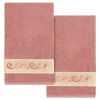 Linum Home Textiles Turkish Cotton Mackenzie 2-piece Embellished Bath Towel Set