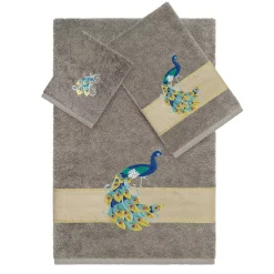 Linum Home Textiles Turkish Cotton Penelope 3-piece Embellished Towel Set