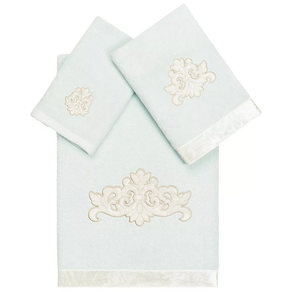 Linum Home Textiles Turkish Cotton May 3-piece Embellished Towel Set