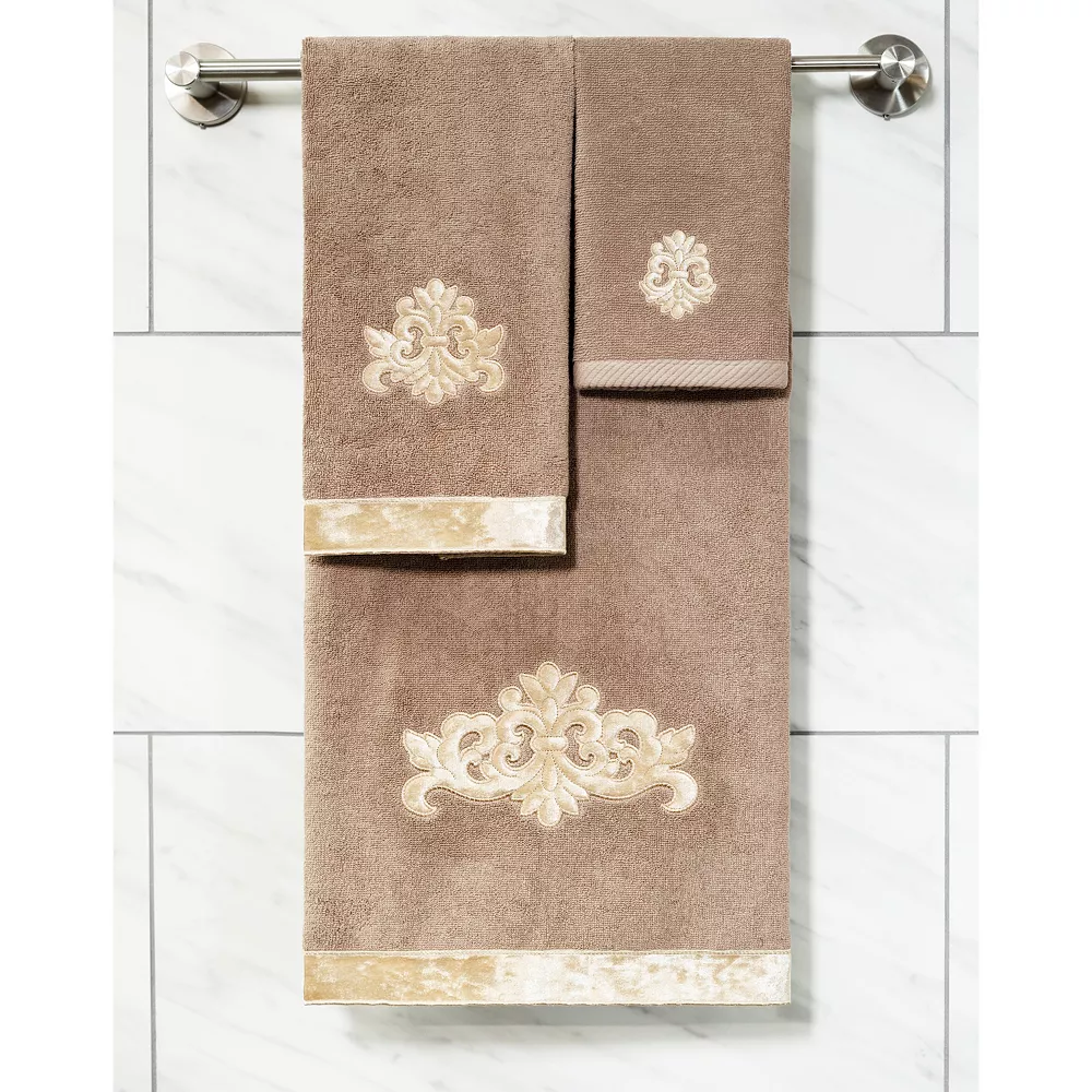Linum Home Textiles Turkish Cotton May 3-piece Embellished Towel Set - Image 6