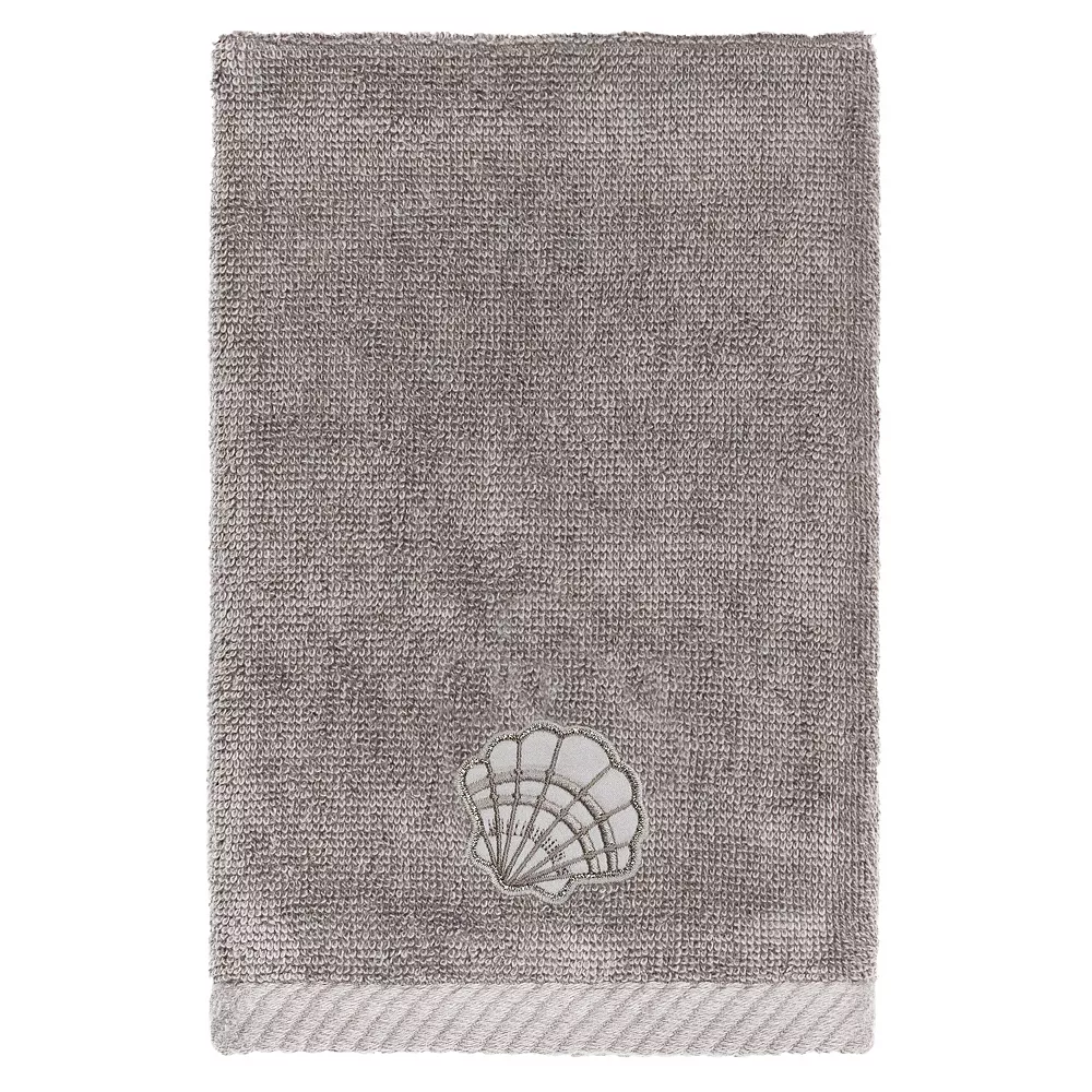 Linum Home Textiles Turkish Cotton Shell Row 2-piece Embellished Fingertip Towel Set - Image 2