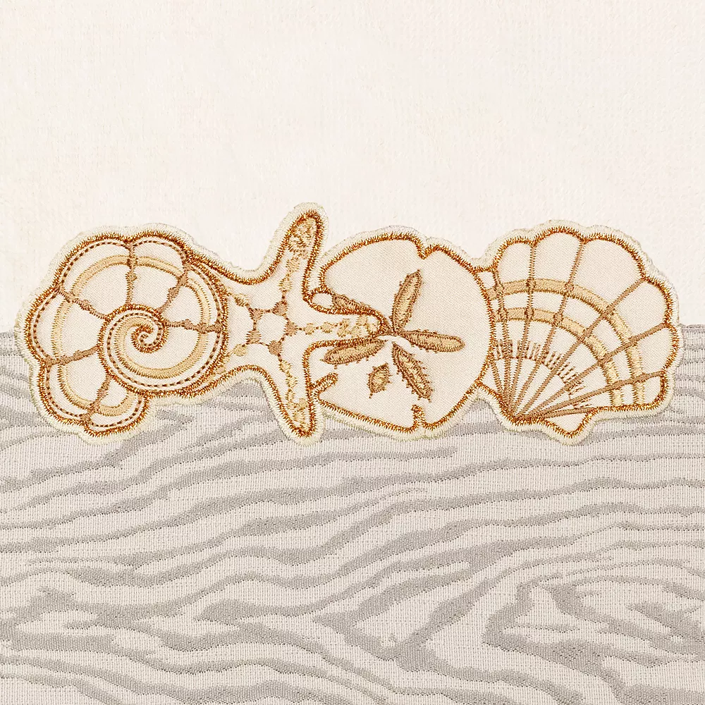 Linum Home Textiles Turkish Cotton Shell Row 3-piece Embellished Towel Set - Image 2