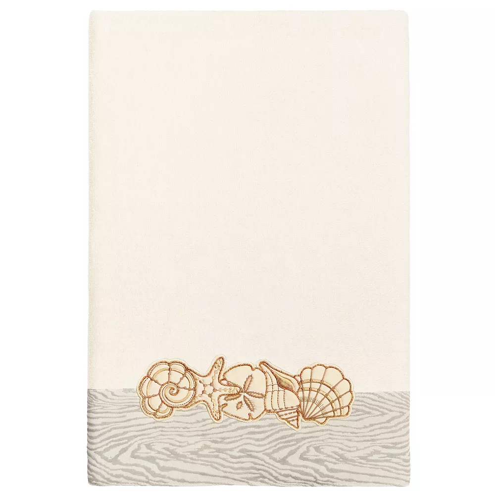 Linum Home Textiles Turkish Cotton Shell Row 3-piece Embellished Towel Set - Image 3