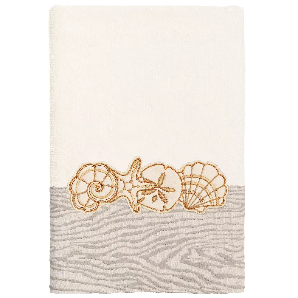 Linum Home Textiles Turkish Cotton Shell Row 3-piece Embellished Towel Set - Image 4