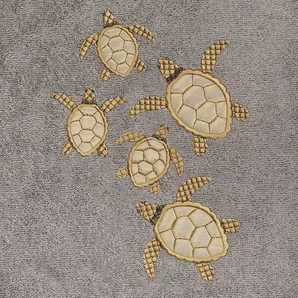 Linum Home Textiles Turkish Cotton Tortuga 2-piece Embellished Bath Towel Set - Image 3