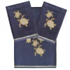 Linum Home Textiles Turkish Cotton Tortuga 3-piece Embellished Towel Set