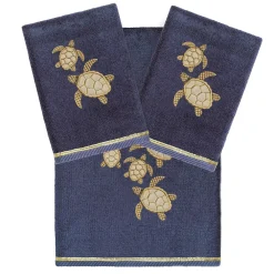 Linum Home Textiles Turkish Cotton Tortuga 3-piece Embellished Towel Set