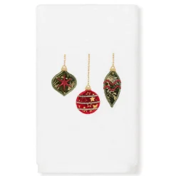 Linum Home Textiles Christmas Ornaments Embroidered Luxury Turkish Cotton Hand Towel