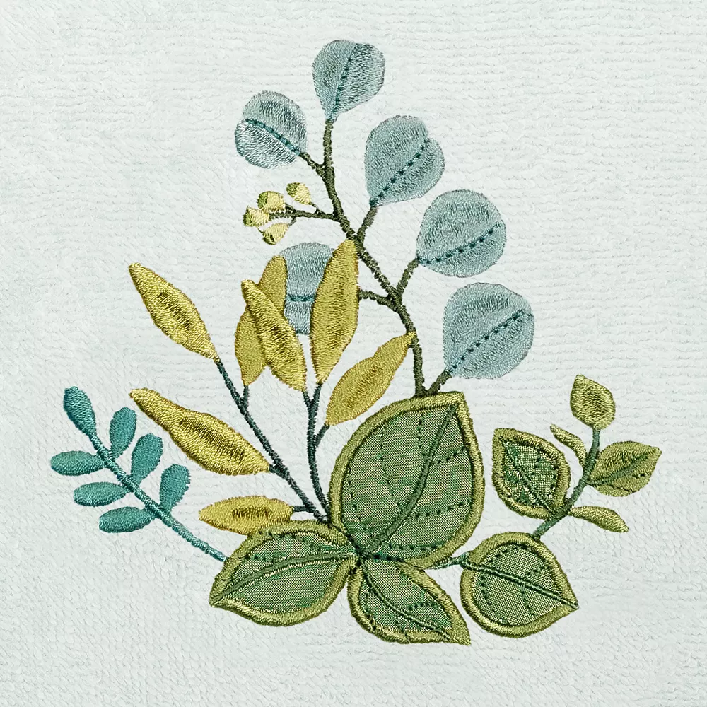 Linum Home Textiles Turkish Cotton Botanica 3-piece Embellished Towel Set - Image 5