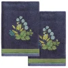 Linum Home Textiles Turkish Cotton Botanica 2-piece Embellished Hand Towel Set