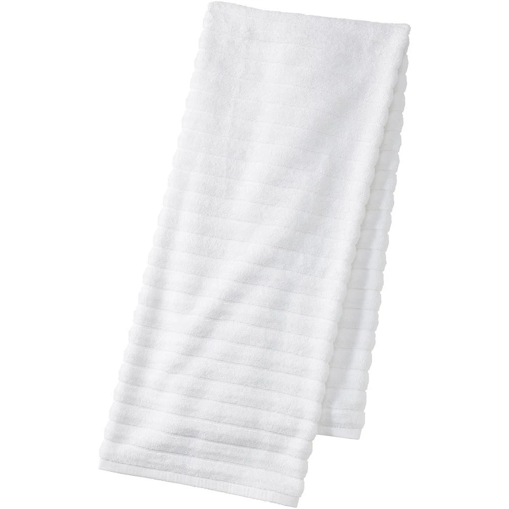 Lands' End Organic Cotton Rib 2-Piece Bath Towel, Hand Towel Or Washcloth Set