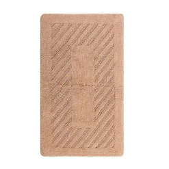 Knightsbridge Diagonal Racetrack 100% Cotton Reversible Bath Rug