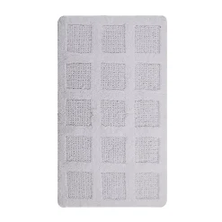 Knightsbridge Square Honeycomb 100% Cotton Reversible Bath Rug