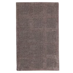Knightsbridge Square Honeycomb 100% Cotton Reversible Bath Rug